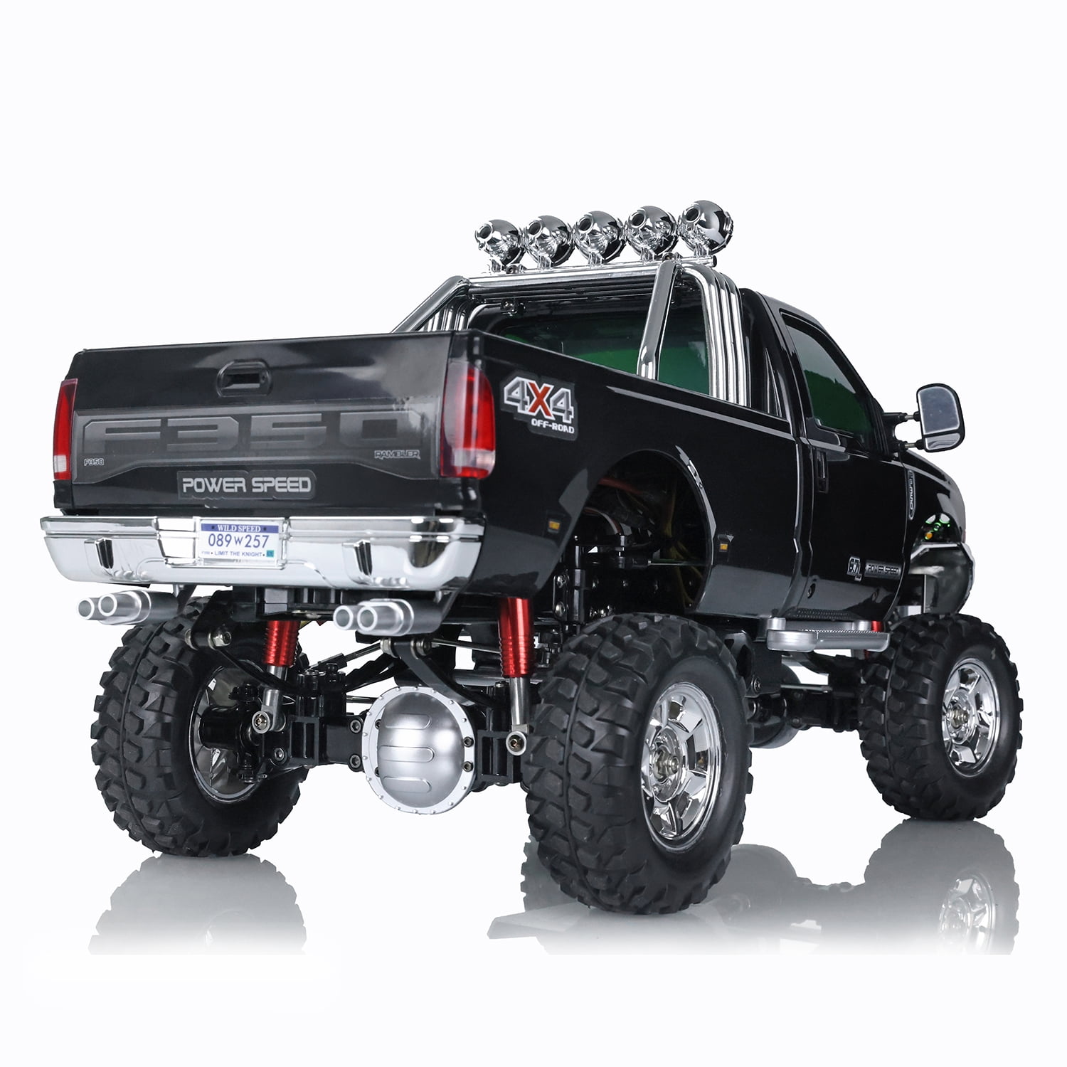 Hengguan 110 Rc Hg Pickup Truck P410 4Wd Rally Racing Crawler Car 2.4G Radio Motor Esc, Black
