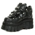 thumbnail image 3 of NEW ROCK 106-S29 TOWER SHOES Metallic Black Leather Biker Punk Gothic Boots 44, 3 of 6