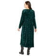 thumbnail image 3 of Woman Within Plus Size 21-Button Velour Dress, 3 of 3