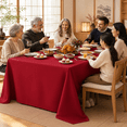 6 Pack Red Tablecloths 90x156 Inch For 8 Foot Rectangle Tables ...