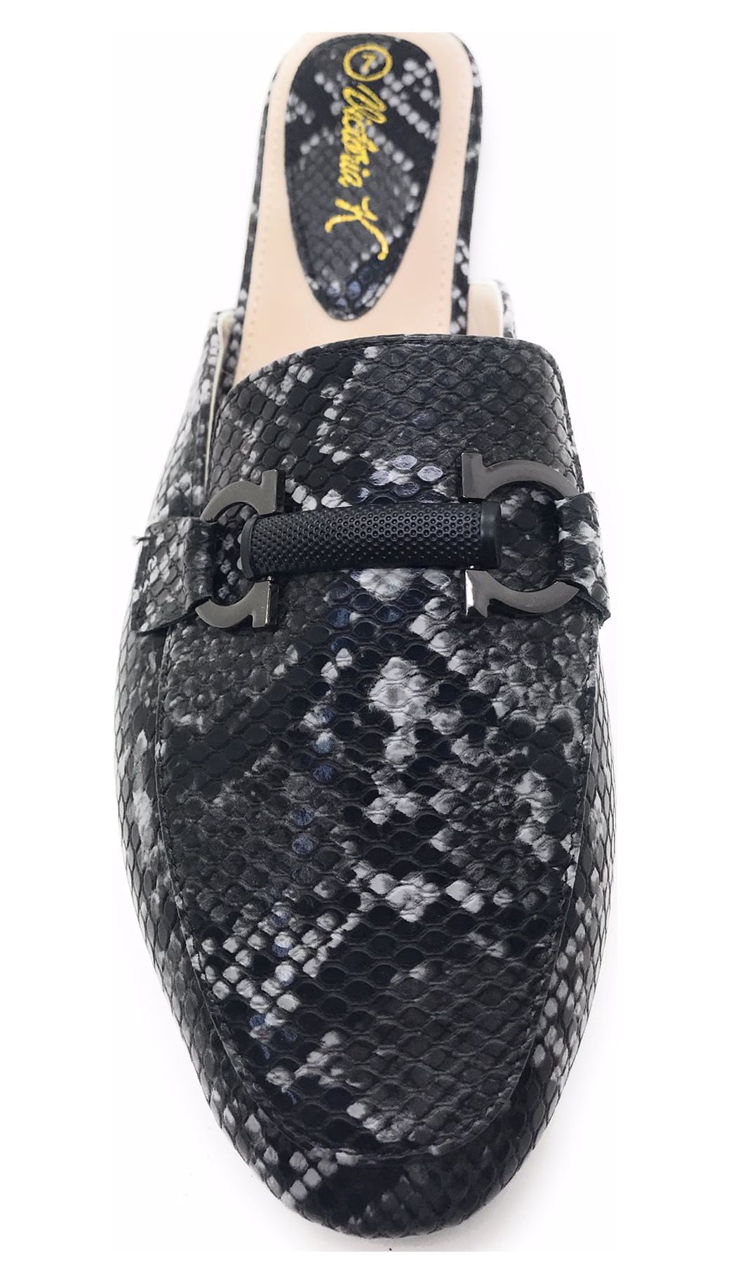 Victoria K Snake Skin Slip On Mules (Women)