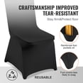 thumbnail image 5 of VEVOR Stretch Spandex Folding Chair Covers, Universal Fitted Chair Cover, Removable Washable Protective Slipcovers, for Wedding, Holiday, Banquet, Party, Celebration, Dining (30PCS Black), 5 of 9