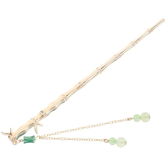 Soimiss Green Bamboo Shape Hair Stick Chinese Hair Accessories Lightweight Rust Resistant