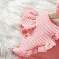 thumbnail image 7 of Baby Girls Ruffled Fly Sleeve Jacket And Dress Set Pleated Skirt Garland Waist Nrnament Bowknot Set, 7 of 7