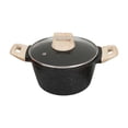 thumbnail image 1 of Large Soup Pot 8 Quart With Nonstick Granite Coating Aluminum Core For All Stovetops Including Induction, 1 of 9