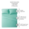 thumbnail image 2 of American Home Collection Bamboo Viscose Sheet Set - Silky Soft, Cooling for Hot Sleepers - 18 Inches Deep Pocket - Premium Sateen Finish - Queen, Sage Green, 2 of 9
