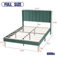 thumbnail image 5 of WJORATA Upholstered Platform Full Size Bed Frame with Headboard Wooden Slats Support,Green, 5 of 6