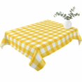 thumbnail image 2 of Yellow Table Cloth Waterproof Tablecloths, Country French Rustic Buffalo Plaid Modern Art Tablecloth Dining Table Cover for Kitchen Party Tabletop Outdoor, Rectangle Tablecloth 52x70 Inch, 2 of 9