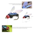 thumbnail image 3 of Comida De Pesca 40 piezas de insectos biónicos, moscas, señuelos de pesca con mosca, cebo artificial con estilo de anzuelo, 3 of 9