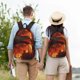 thumbnail image 4 of Disketp Fiery Dragons Castle Attack Mochila de Lona Estampada, Mochila Escolar de Viaje Ligera para Estudiantes y Portátil-Small, 4 of 5