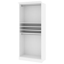 Pemberly Row Modern 36" Engineered Wood Closet Organizer in White