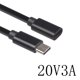thumbnail image 2 of Cable alargador USB-C tipo C macho a hembra de 1,5 m, interfaz tipo C a conector jack, conector de cable extensor de carga USB-C, 2 of 6