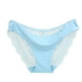 thumbnail image 2 of Women Underwear Brief lace Panties Seamless Cotton Panty Hollow Blue M, 2 of 4