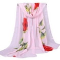 thumbnail image 3 of MRULIC Fashion Women Rose Long Soft Wrap Scarf Ladies Shawl Chiffon Scarf Scarves Pink + One size, 3 of 3
