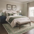 thumbnail image 2 of KUETH 8'x10' Vintage Floral Area Rugs for Living Room, Non Slip Machine Washable Forest Bird Rug, Low Pile Print Rug for Bedroom Dining Room Home Office, 2 of 5