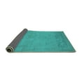 thumbnail image 2 of Ahgly Company Indoor Square Oriental Turquoise Blue Industrial Area Rugs, 4' Square, 2 of 4