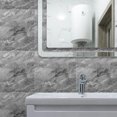 thumbnail image 4 of WHAMVOX 10pcs Marble Pattern Tile Sticker Grey Waterproof Durable Wall Tiles For Bathroom Decor, 4 of 6