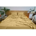 thumbnail image 2 of Mezzati Brushed Microfiber Bed Sheet Set - Ultra Soft and Lightweight for Ultimate Sleep Comfort, Wrinkle Free and Color Fade Resistant, 3pc Twin Gold, 2 of 5