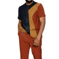 thumbnail image 2 of Costumes pour Hommes Mode Décontractée Style Plage Imprimé Manches Courtes Pantalon Costume – Ensemble Polyvalent d'Été pour Garde-Robe Moderne, 2 of 4