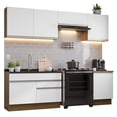 thumbnail image 1 of Cocina Integral 260cm Marrón/Blanco Glamy Madesa 04, 1 of 5