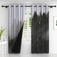 thumbnail image 2 of Lfeey Forest Blackout Curtains for Room, Darkening Curtains for Bedroom, Black, 42x63 inches, 2 Panel, 2 of 6