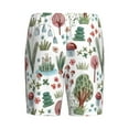 thumbnail image 4 of Rocae Frog and Forest Plants for Men's Soft Sleep Pajama Shorts, Waistband and Pockets, 4 of 9