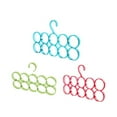 thumbnail image 4 of Miangastore 10 Rings Plastic Coat Hanger Multifunctional Circle Shape Scarf Belt Tie Display Slots Holder Hole Design Bathrobe Organizer (Red), 4 of 8