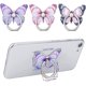 thumbnail image 2 of 3 anillos para teléfono con lindo diseño de mariposa de metal pintado Anillo para teléfono giratorio de 360° con anillo de botón (azul, morado, rosa) oso de fresa Electrónica, 2 of 5