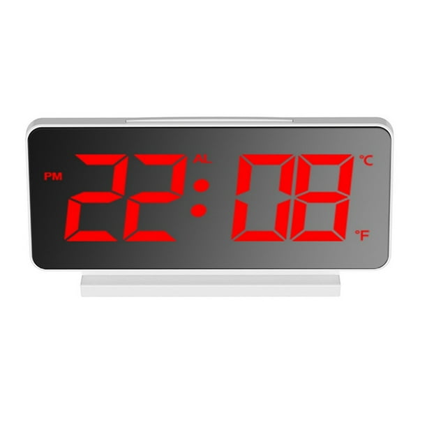 LED Digital Alarm Clock, Number,Bold Digit,Snooze,Adjustable Volume