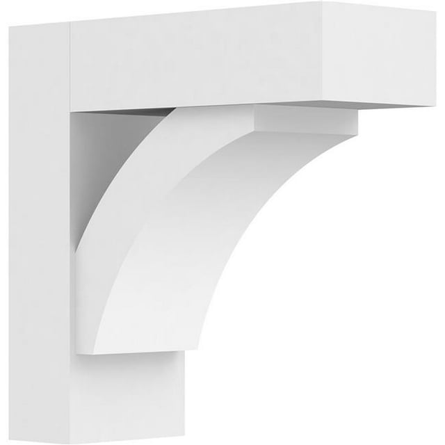Ekena Millwork BKTP05X14X14THR05 Standard Thorton Architectural Grade PVC Bracket with Block Ends - 5 x 14 x 14 in.