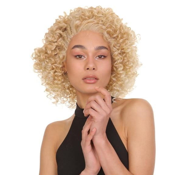 LUXLUXE Talia HD Lace Front Edgy Rounded Ringlet Curls With Fine Baby Hair, Heat Resistant Fibers, (Multiple color option)