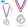 thumbnail image 2 of Uxcell 2.6" Silver Basketball Medals, 3Pcs Basketball Award Medals, 2 of 6