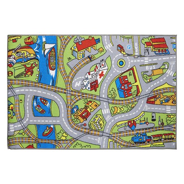 Tapis de Jeu pour Enfants Carte de Rue 40 x 60 Po.