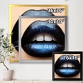 thumbnail image 4 of Designart 'Girl Lips With Black and Blue Lipstick' Modern Framed Art Print, 4 of 4