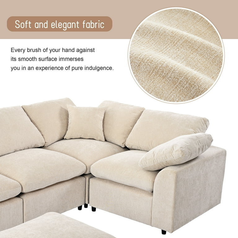 GNIXUU Modular Sectional Sofa Set for Living Room,Oversized