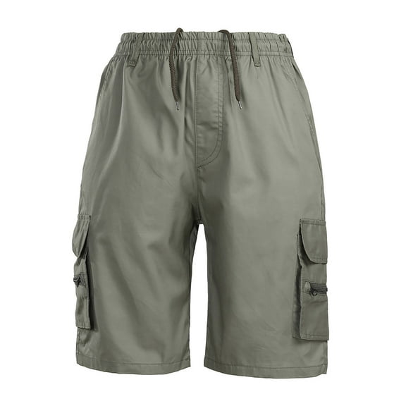 AXXD Golf Shorts,Multi-pocket Overalls Shorts Loose Outdoor Shorts Sports Fitness Shorts for Women Casual Summer 7 Inch Inseam Army Green L