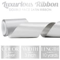 thumbnail image 2 of Cinta decorativa MEEDEE Silver Lux, doble satén, 7,5 cm x 9 m, 2 of 9