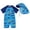 Blue, variant on WUANDIXFA Baby Boy Swimsuit Boys Swimsuit Long Sleeve Zipper Swimsuit Sun Protective Clothing Bathing Swimwear Beachwear Blue, 3-4 Years