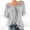 Gray, variant on Ussuma off The Shoulder Tops for Women Workout Tops for Women Women Casual Cold off Shoulder Lace Neck Plue Size Tops Shirt Blouse Up to 45% off Solidcolor