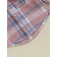 thumbnail image 7 of Toddler Baby Boy Girl Fall Winter Clothes Flannel Hooded Plaid Shirt Jacket Button Down Shacket, 7 of 7