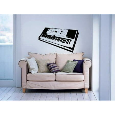 synthesizer synth musical instrument decor recording music studio wall vinyl decal art sticker home modern stylish interior decor for any room smooth and flat surfaces housewares murals design