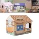 thumbnail image 5 of Casa para gatos de cartón corrugado con rascador, plegable y extraíble. marrón, 5 of 9