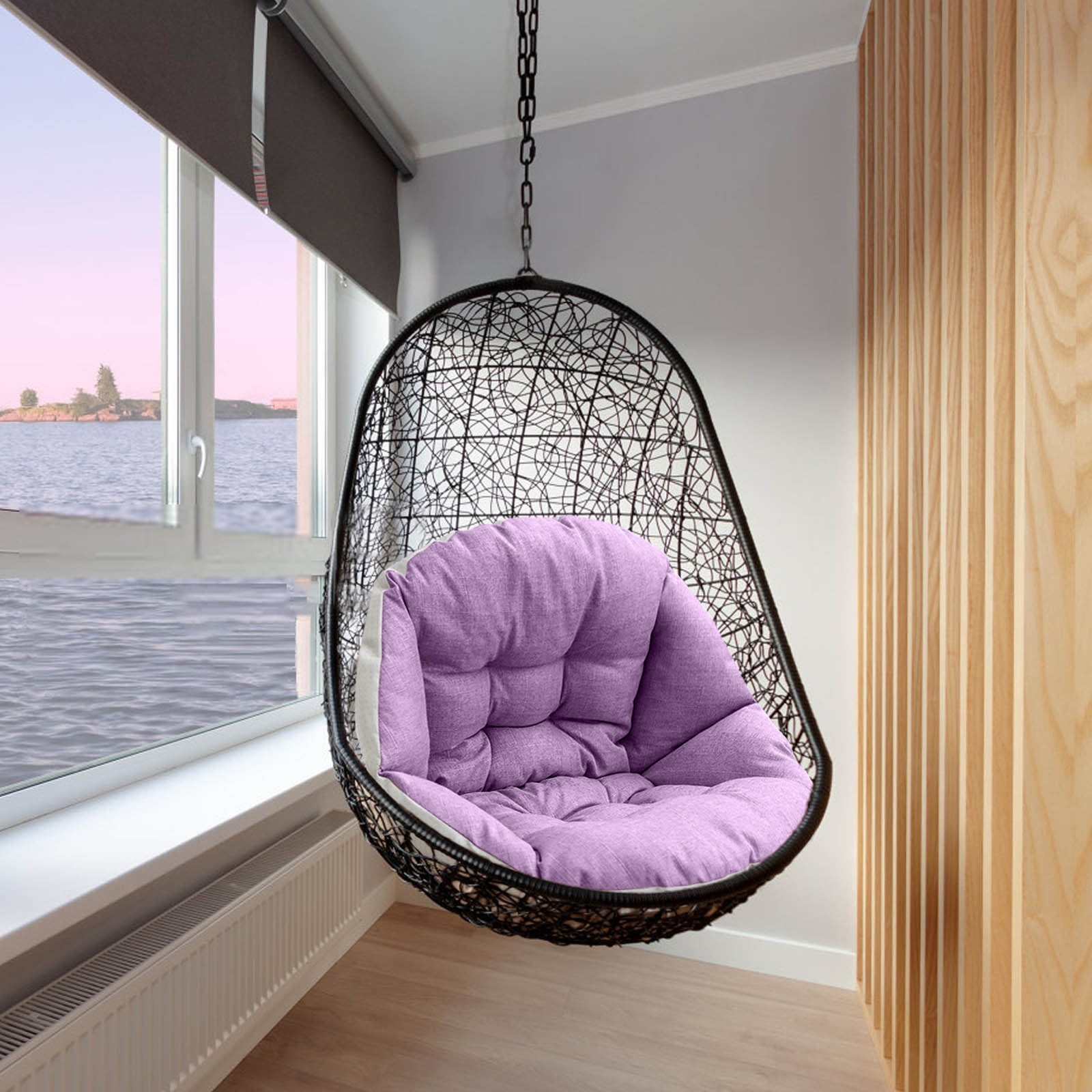 Outdoor Soft Egg Swing Chair Cushion, Thickened Hanging Basket Seat Pad, High Elasticity PP Cotton for Indoor Outdoor Patio Garden Hammock Chairs
