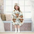 thumbnail image 7 of joogoo Wearable Blanket Hoodie for Highland Cattle Leaves-h1 Oversized Sherpa Hooded 3-14 YR M, 7 of 7
