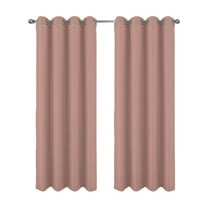 RT Designer Collection Cindy Textured 2 Pack Grommet Curtain Panel 36" x 84" Taupe