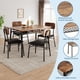 thumbnail image 4 of Yeshouse Juego de mesa de comedor de 5 piezas para 4 personas con estante de almacenamiento, tablero de madera, estructura de metal y sillas tapizadas, ideal para espacios pequeños y apartamentos, 4 of 7