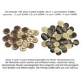 thumbnail image 3 of 100Pcs Round Coconut Shell Buttons Knitting Decorative for Shirt Jeans suits 2 2 Holes15MM, 3 of 8