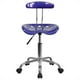 Flash Furniture Chaise de Bureau Vibrante en Bleu Profond et Chrome – image 4 sur 4
