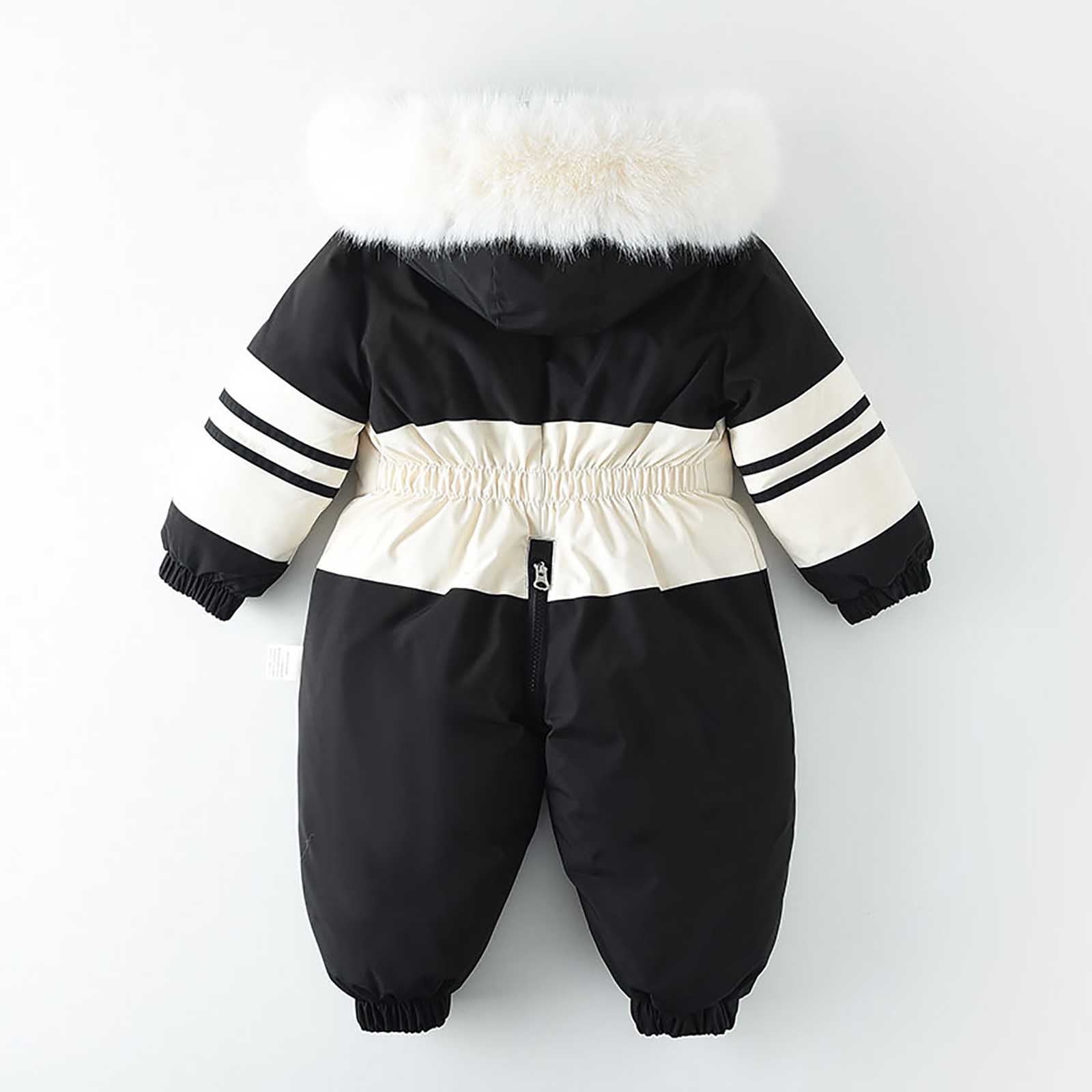 Baby Snow Suit, Toddler Snowsuit, Infant Boys Girls Hooded Ski Suits Soft Fleece Lined Thick Winter Warm Windproof Waterproof One-Piece Snow Jumpsuit Outerwear
