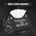 thumbnail image 6 of Goofa Travel The World1 Pattern Triangle Square Tissue Box Cover, Modern PVC Leathe Facial Paper Holder,Decorative Holder/Organizer for Bathroom Vanity Countertop, 6 of 9